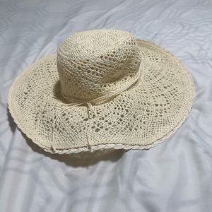 Cream colored beach hat